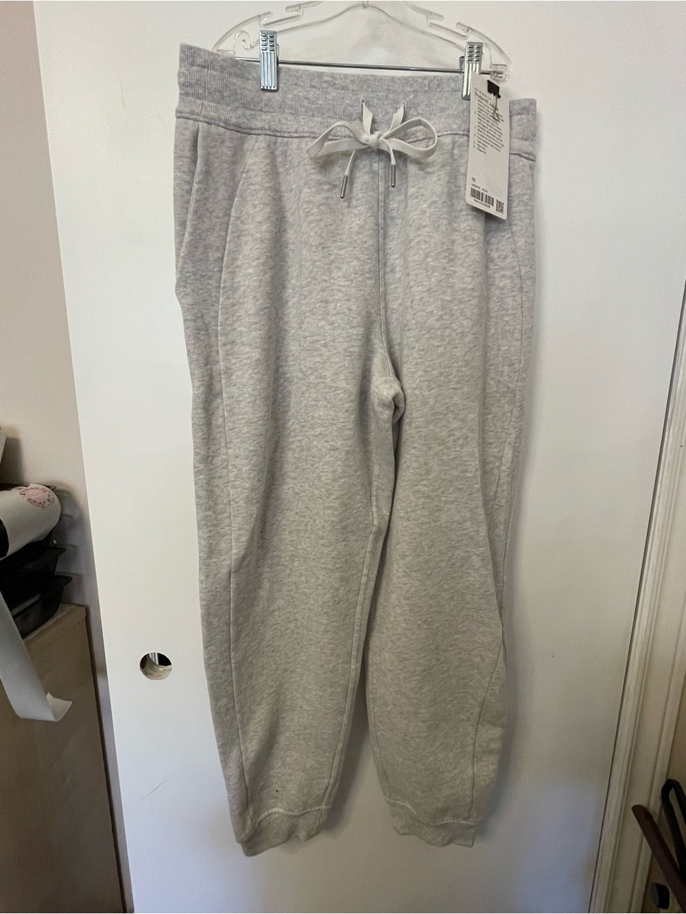 NWT Lululemon Cozy Light Gray Scuba Joggers